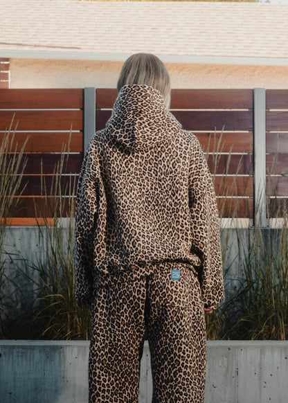 Felpa con cappuccio leopardata SWEATS® 