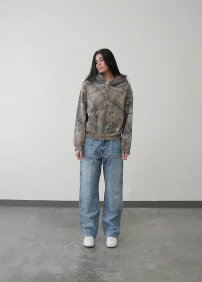 SWEATS® Camo Zip-up Hoodie